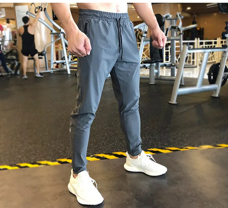 Running Sports Pants Casual Super Elastic Breathable Sweat-absorbing Quick-drying Ice Tow Pants Loose Straight Training Fitness