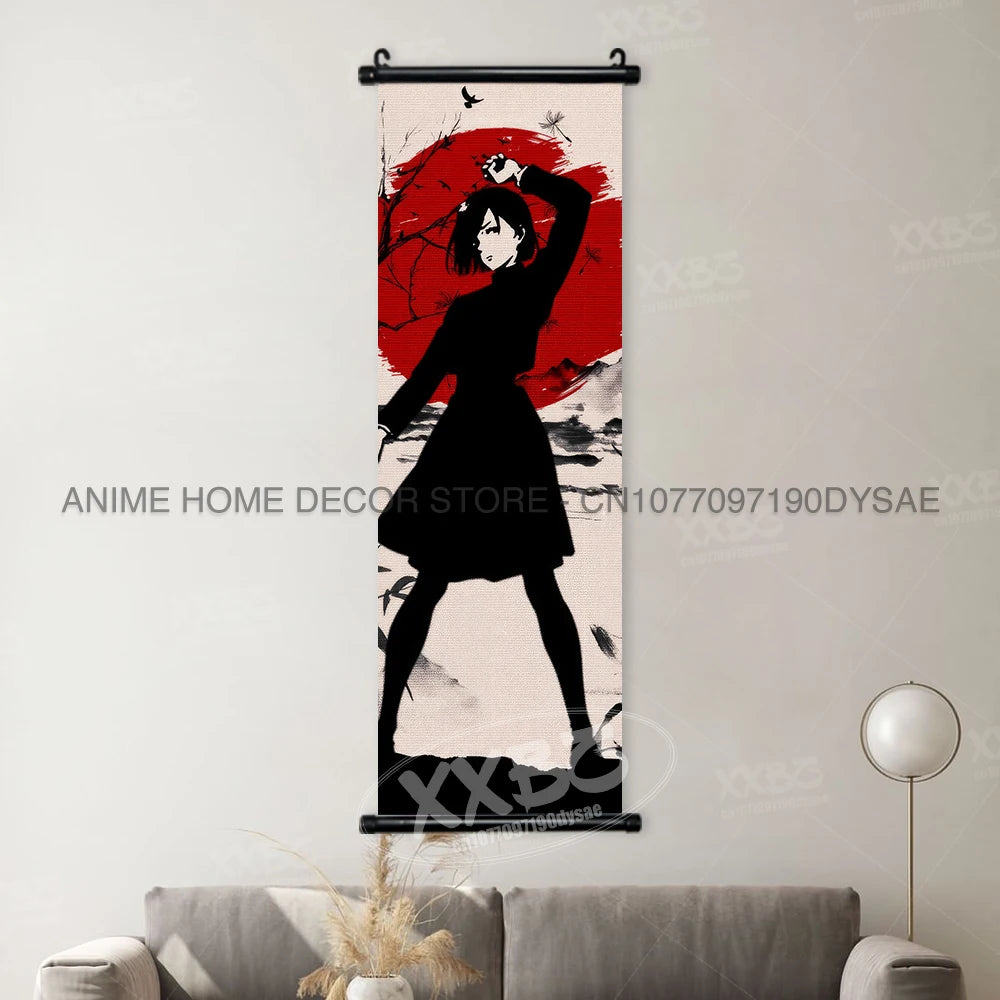 Jujutsu Kaisen Posters Gojo Satoru Canvas Scrolls Picture Panda Home Decoration Wall Artwork Fushiguro Megumi Hanging Painting