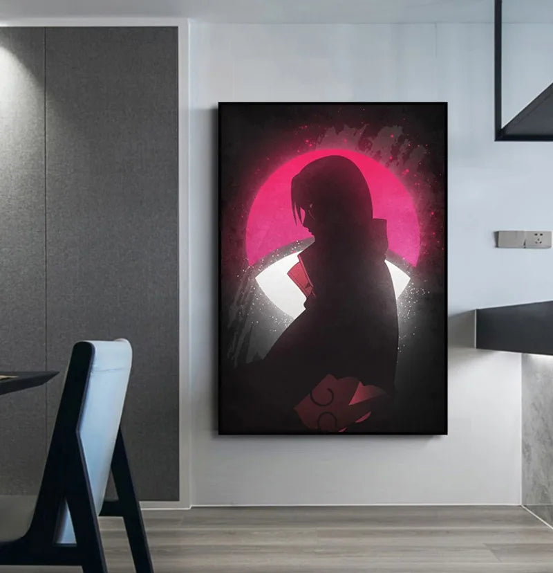 Anime Character Outline Series Poster Print Canvas Art Pictures Home for Living Room and Bedroom Wall Decor Frameless Painting