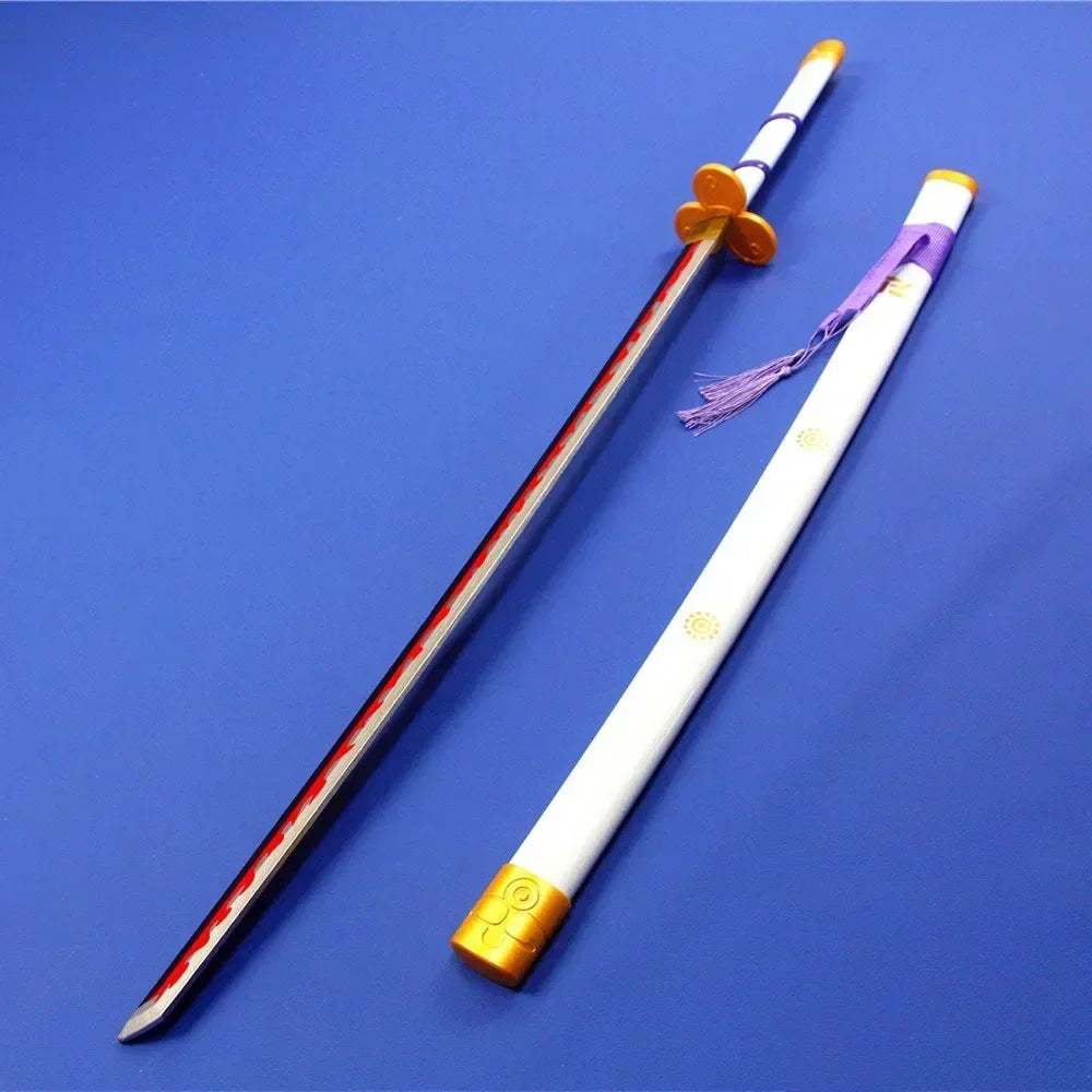 104cm Zoro Katana Sandai Kitetsu Sword Blade Anime Cosplay Prop Ninja Knife Real Full Size Japanese Katana Samurai Sabre Kid Toy