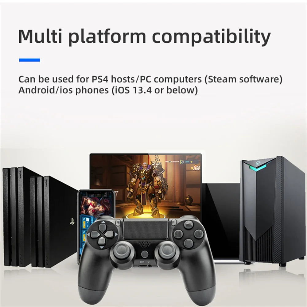 Game Controller for PS4/Slim/Pro Wireless Gamepad For PC Dual Vibration Joystick For IOS/Android