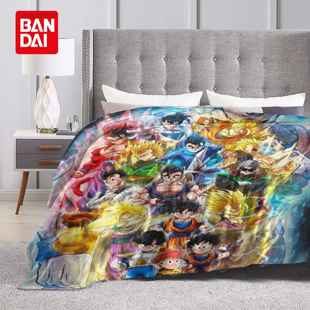 Bandai Japan Anime Dragonball Z Goku Throw Blankets on Bed Sofa Air Condition Sleeping Cover Bedding Throws Bedsheet For Kids