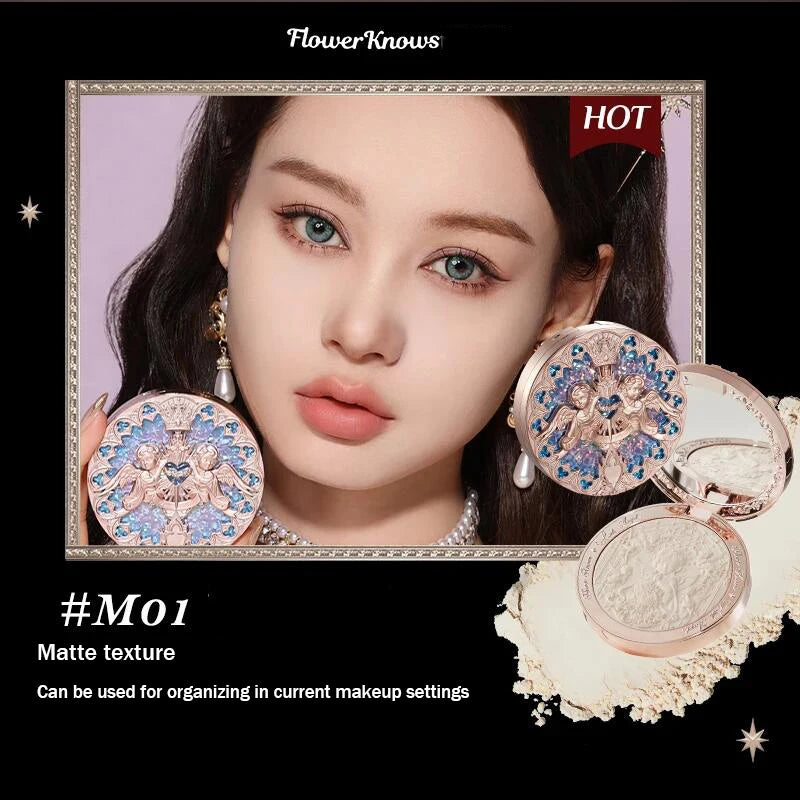 The Flower Knows Little Angel Collection Relief Highlight Face Powder iluminador Makeup Contour Highlighter Palette 8g/0.3Fl.oz