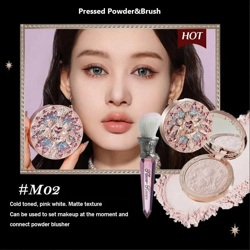 The Flower Knows Little Angel Collection Relief Highlight Face Powder iluminador Makeup Contour Highlighter Palette 8g/0.3Fl.oz