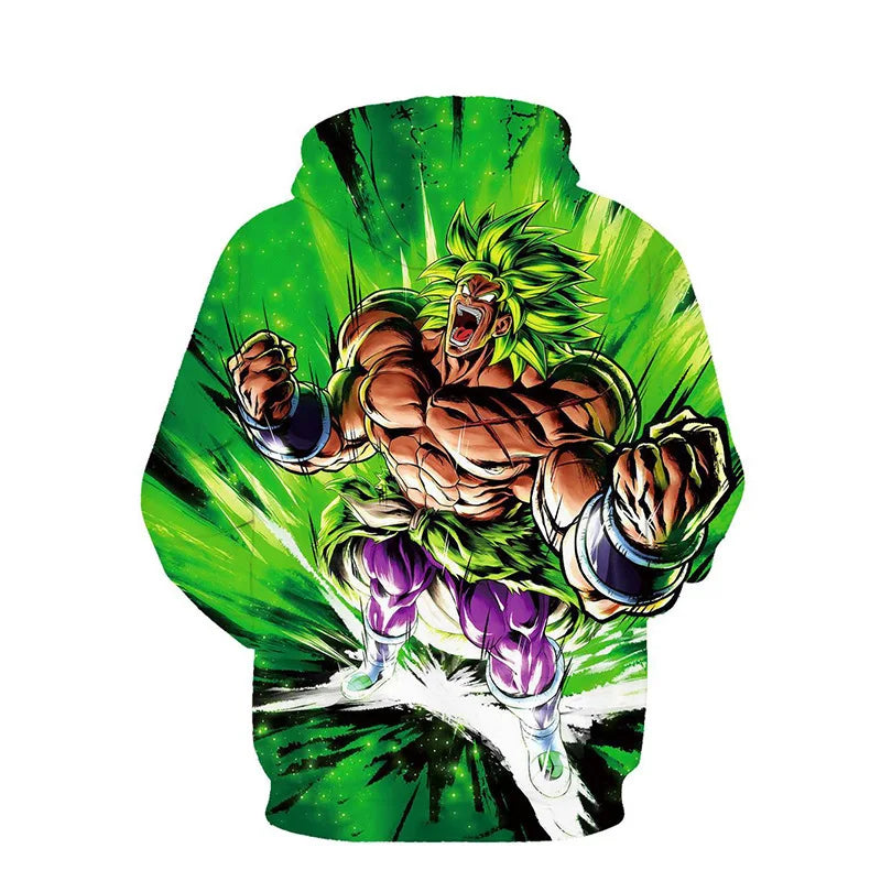 2024 3D New Anime Dragon Ball Printed Sweater Series Pullover Generation Tide Brand Hoodie Gift Pink Goku