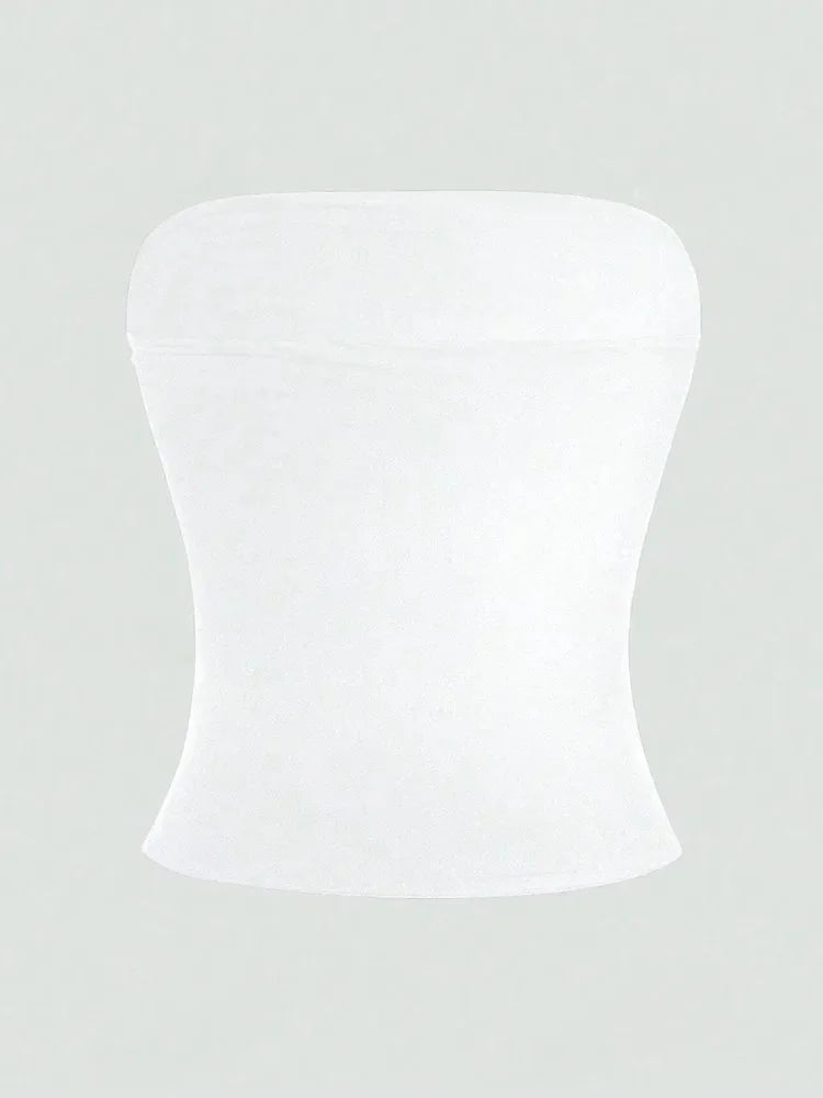 Women's Floral Printed Tube Top Summer Sexy Off the Shoulder Crop Top Streetwear