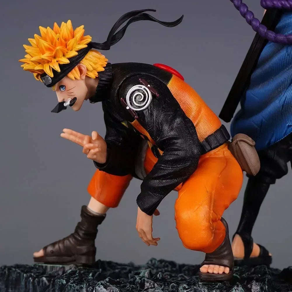 Anime Naruto Figures GK Uzumaki Naruto Uchiha Sasuke Action Figures Binding 01 PVC Collection Model Cool Ornament Desktop Toys