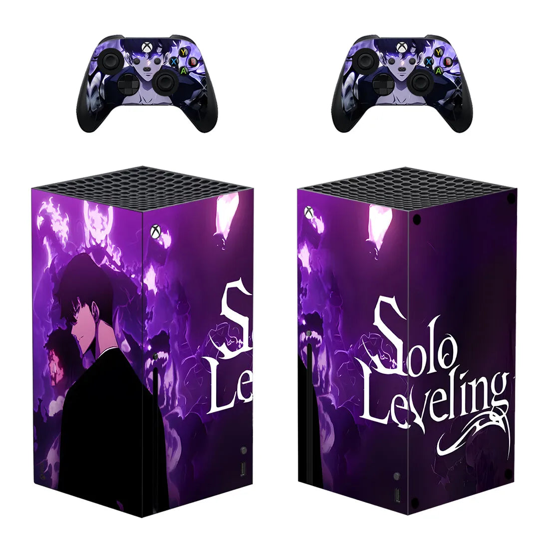Anime Solo Leveling Skin Sticker Decal Cover for Xbox Series X Console and 2 Controllers Xbox Series X Skin Sticker Vinyl
