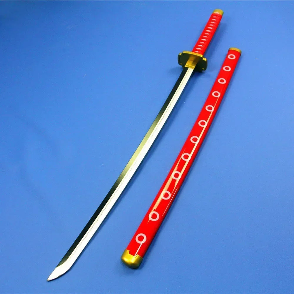 104cm Zoro Katana Sandai Kitetsu Sword Blade Anime Cosplay Prop Ninja Knife Real Full Size Japanese Katana Samurai Sabre Kid Toy