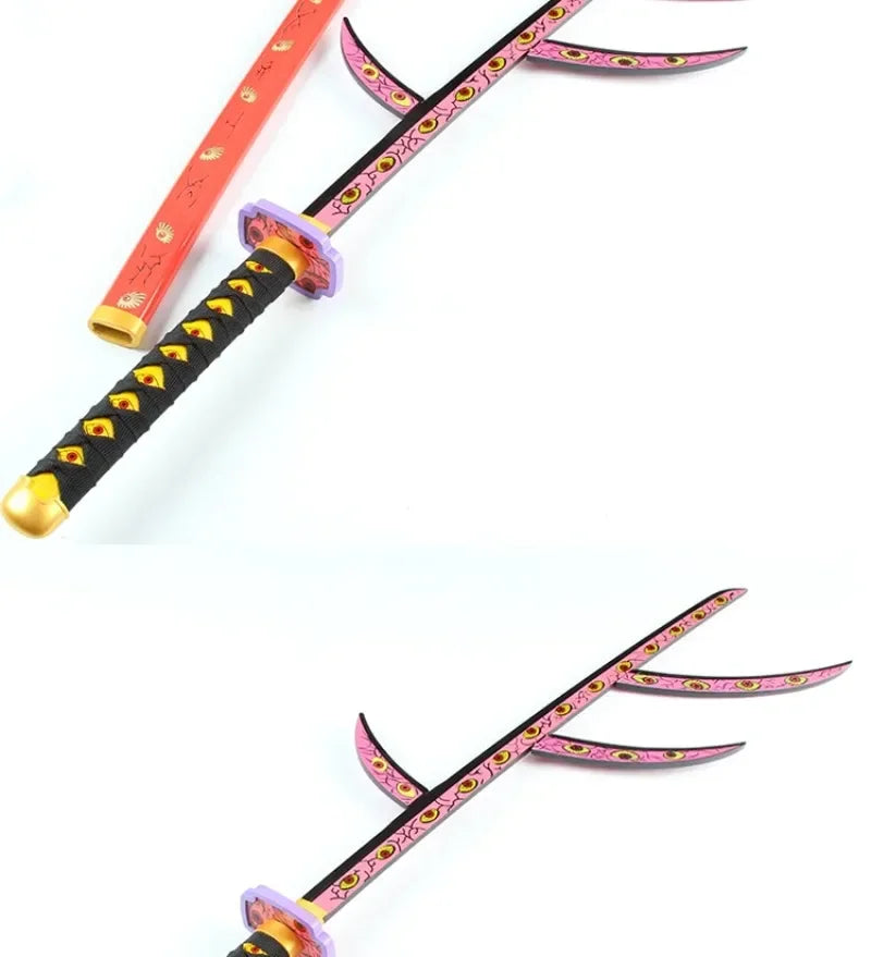 104cm Demon Slayer Katana Sword Kimetsu No Yaiba Anime Cosplay Prop Ninja Knife Real Size Japanese Katana Samurai Sabre Kid Toys