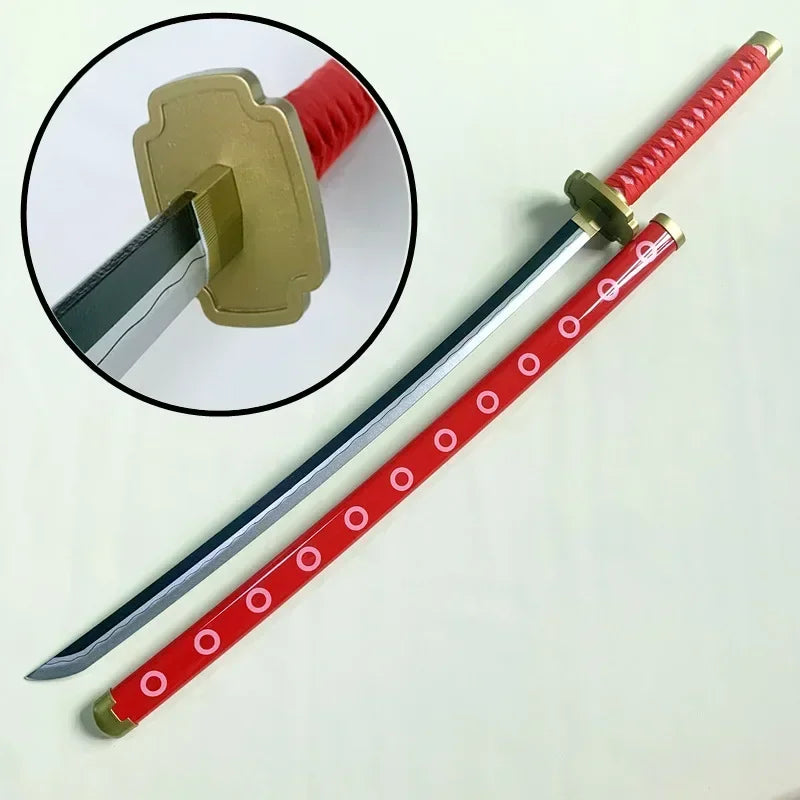 104cm Zoro Katana Sandai Kitetsu Sword Blade Anime Cosplay Prop Ninja Knife Real Full Size Japanese Katana Samurai Sabre Kid Toy