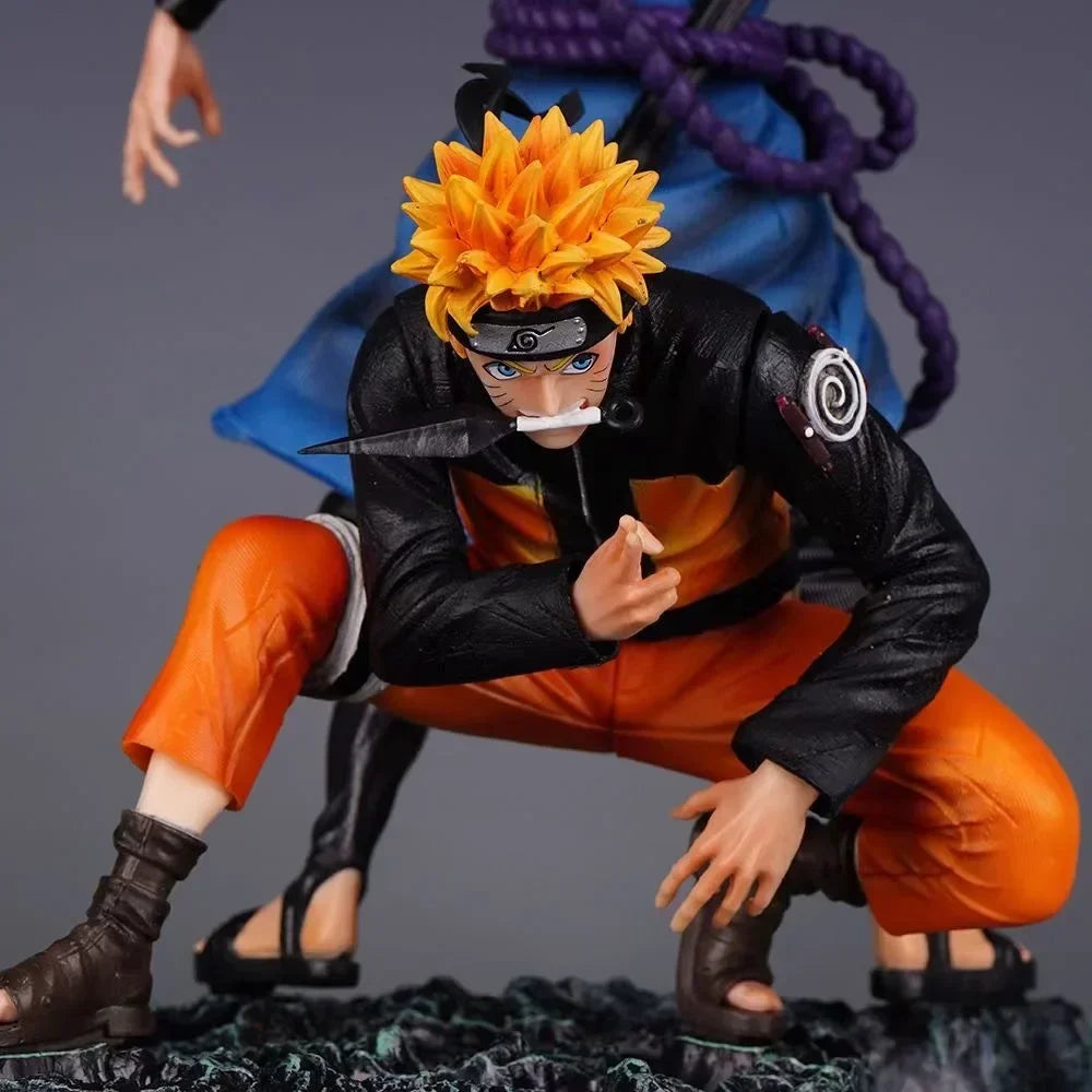 Anime Naruto Figures GK Uzumaki Naruto Uchiha Sasuke Action Figures Binding 01 PVC Collection Model Cool Ornament Desktop Toys
