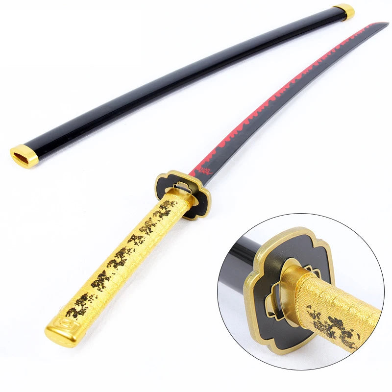 Demon Slayer Weapon Kamado Tanjirou Nichirin Blade 103cm Anime Peripheral Wood Sword Model Cosplay Weapon Katana Gifts Toys Boys