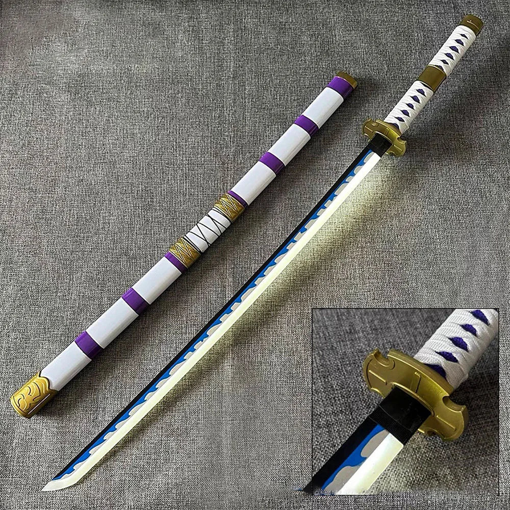 Demon Slayer 103cm/40.56in Light Sword Cosplay Anime Peripherals Katana Cosplay Luminous Toys Weapon Props Model Holiday Gift