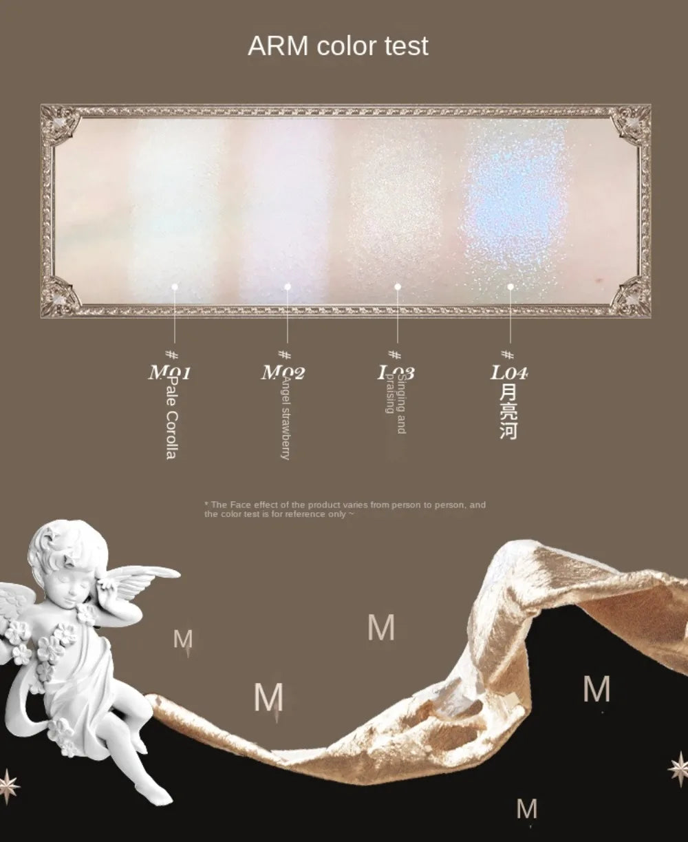 The Flower Knows Little Angel Collection Relief Highlight Face Powder iluminador Makeup Contour Highlighter Palette 8g/0.3Fl.oz