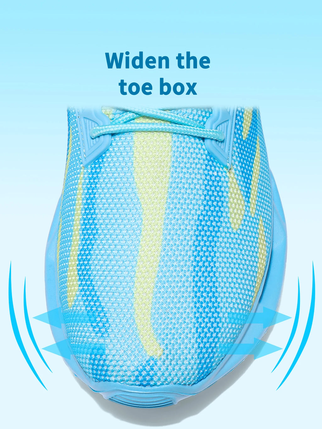 Blue anime-inspired running shoes for men and women with lace-up closure and stylish design.