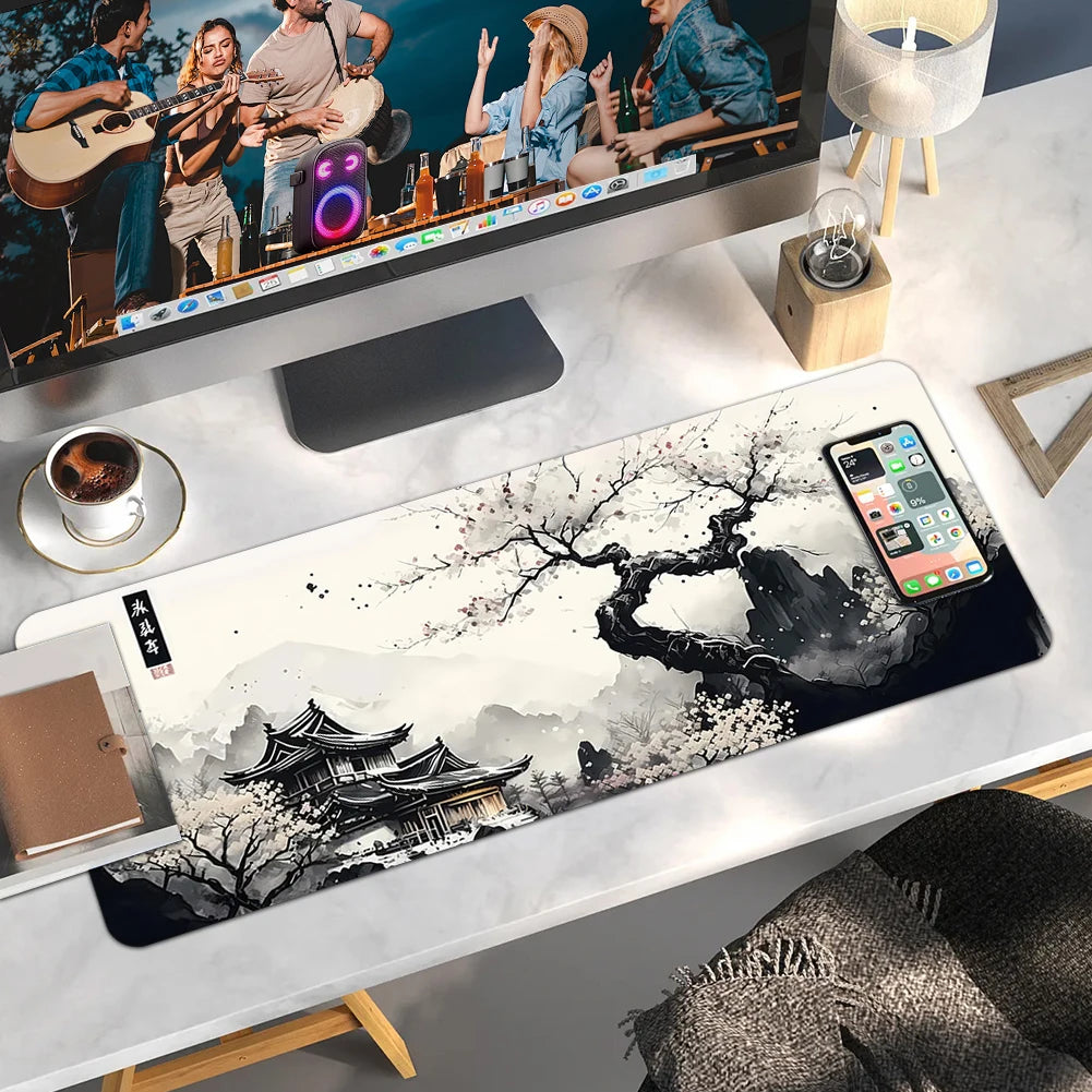 Large Gaming Mouse Pad Mouse Mat Keyboard Mat Non-Slip Rubber Base Desk Mat for Keyboard and Mouse PC Computer Game Accessories