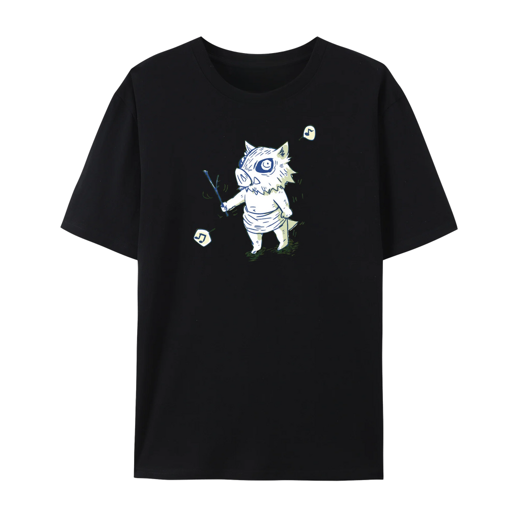 Demon Japanese Anime Slayer Unisex Short Sleeve Crewneck Shirt,Tanjiro & Nezuko Graphic Cotton T-Shirt