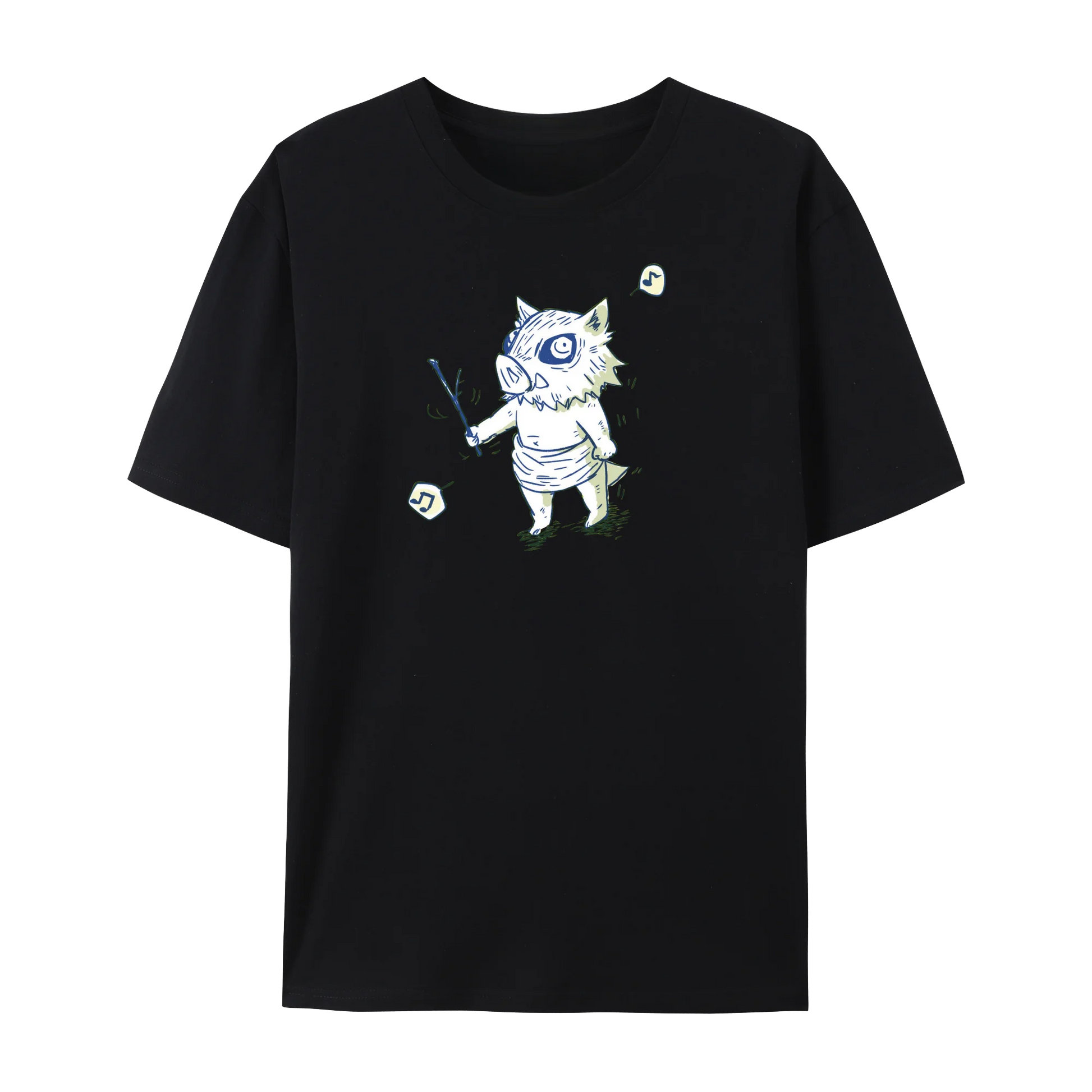 Demon Japanese Anime Slayer Unisex Short Sleeve Crewneck Shirt,Tanjiro & Nezuko Graphic Cotton T-Shirt