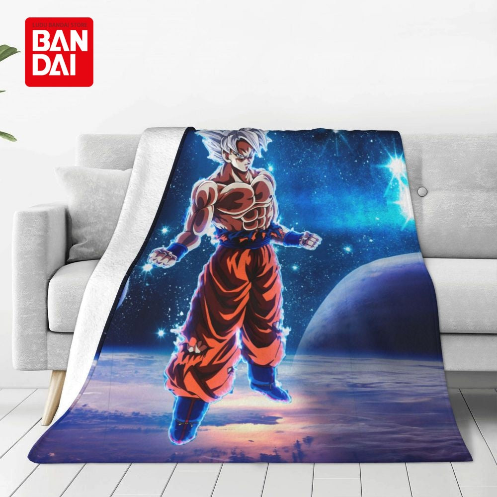 Bandai Japan Anime Dragonball Z Goku Throw Blankets on Bed Sofa Air Condition Sleeping Cover Bedding Throws Bedsheet For Kids