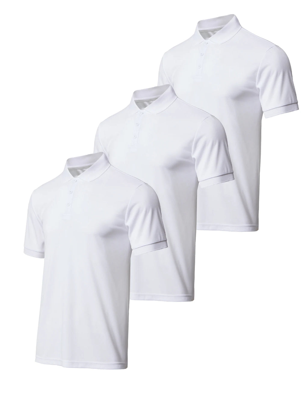 3-piece men's solid color short sleeved golf shirt casual and comfortable top suitable for summer - men's gift
