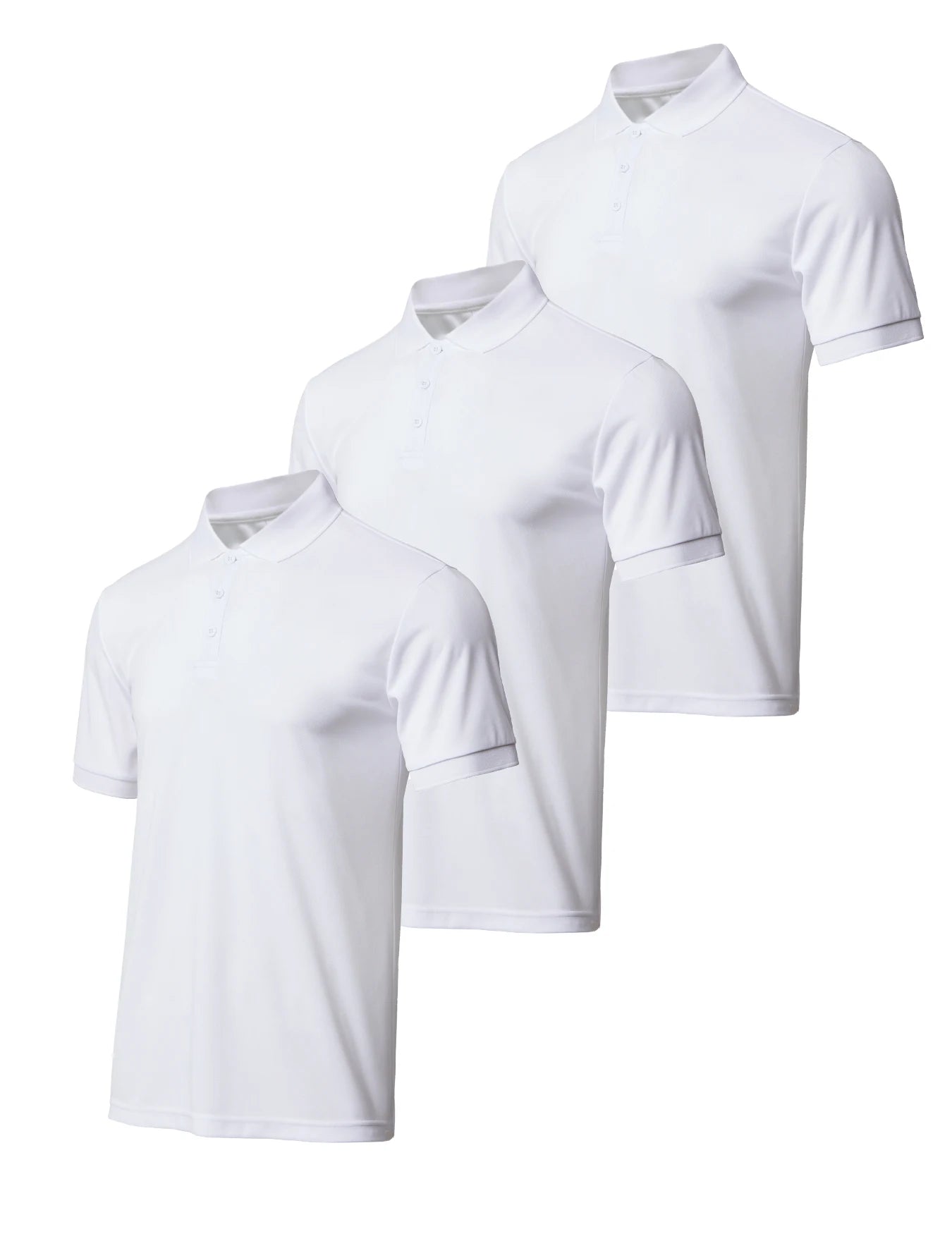 3-piece men's solid color short sleeved golf shirt casual and comfortable top suitable for summer - men's gift