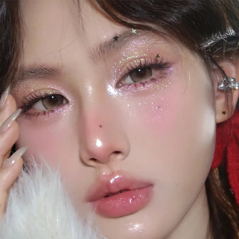 9 Colors Glitter Snowflake Eyeshadow Palette Dream Girl Pearly Eye Shadow Matte Matte Highlights Cool Tone Charming Eyes Makeup