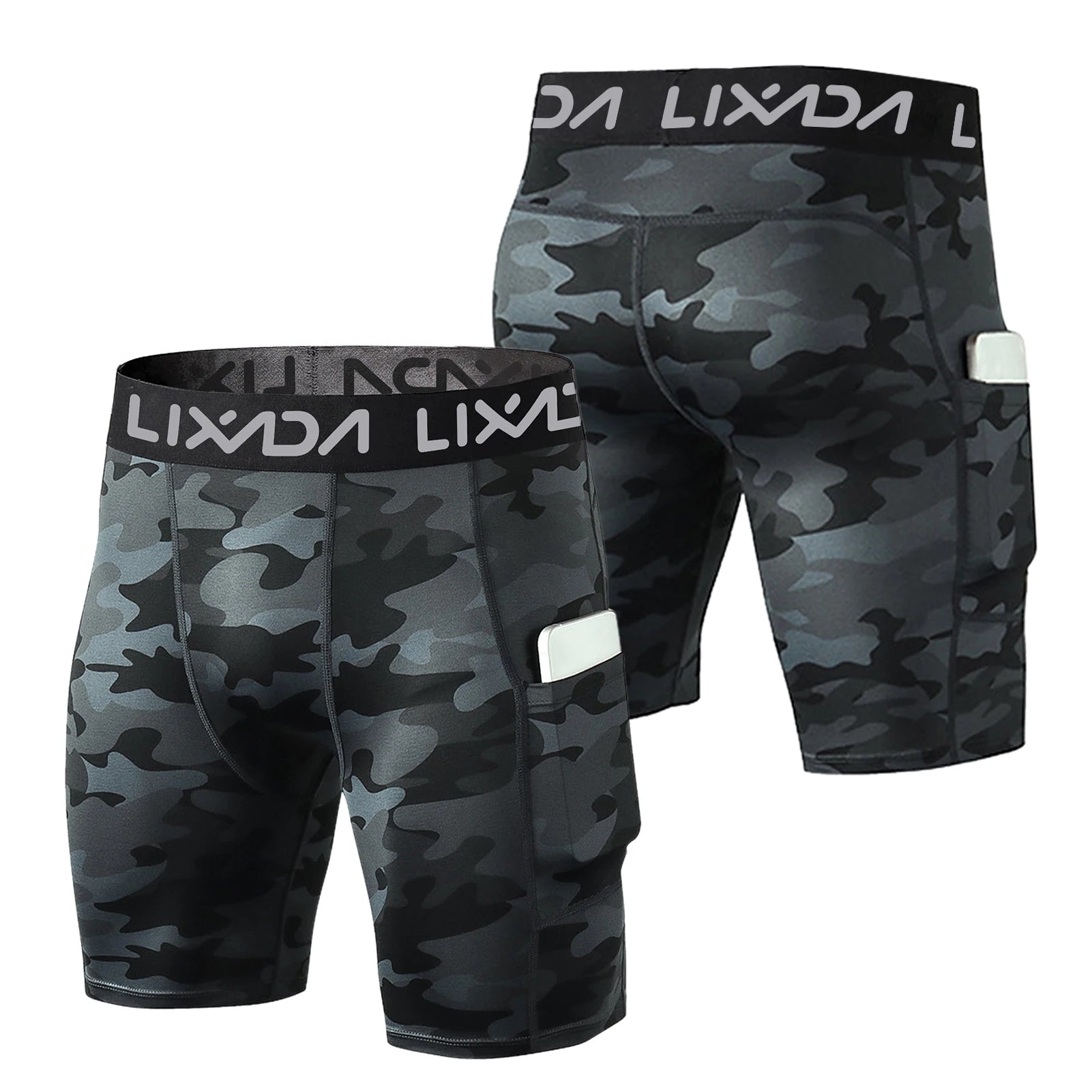 Lixada 3 Pack Men Sports Shorts Active Workout Underwear with Pocket