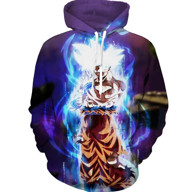 2024 3D New Anime Dragon Ball Printed Sweater Series Pullover Generation Tide Brand Hoodie Gift Pink Goku