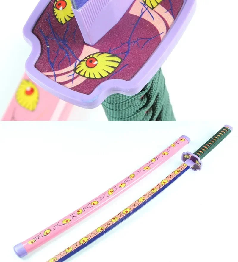 104cm Demon Slayer Katana Sword Kimetsu No Yaiba Anime Cosplay Prop Ninja Knife Real Size Japanese Katana Samurai Sabre Kid Toys