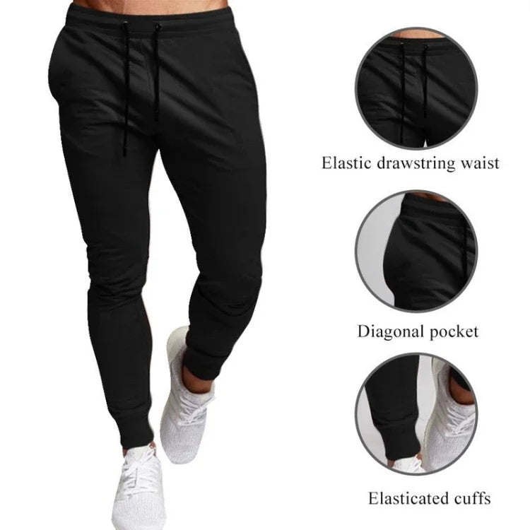 Casual Pants Men's Jogger Sweatpants Large Size Elastic Waist Sports Casual Trousers Loose Fitness Clothes Spring Thin Section