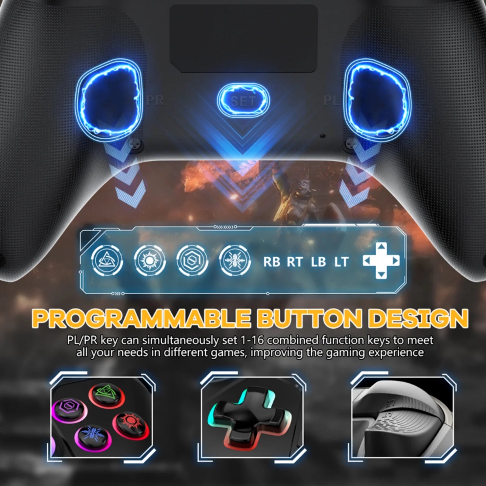 For PS5 Console Wireless Controller Supports BLACK MYTH WUKONG W/ Turbo Dual Vibration Gamepad For Steam/PC Game Remote Control