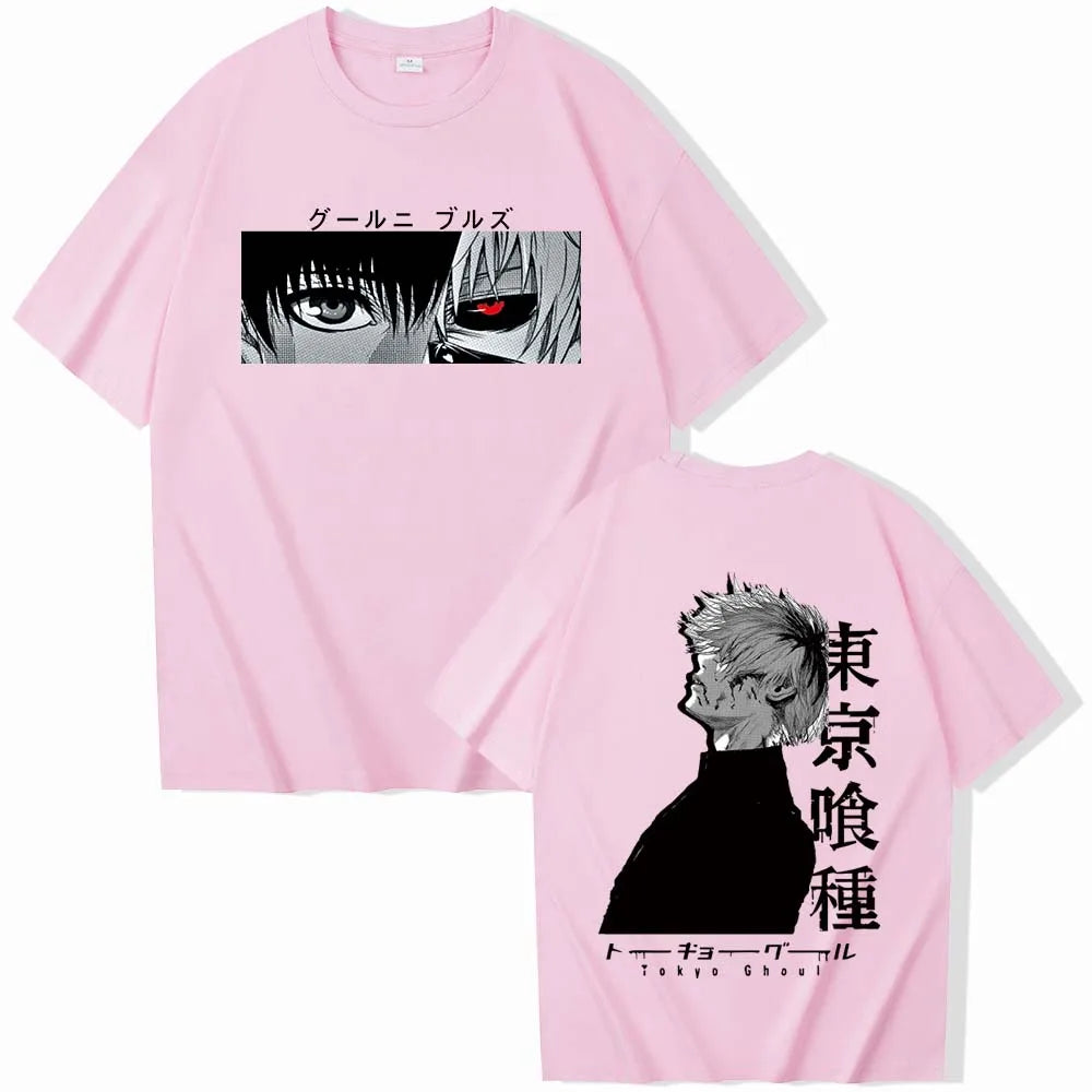 Anime Tokyo Ghoul T-Shirts Man Women Summer Casual O-Neck Short Sleeve Shirts Fans Gift