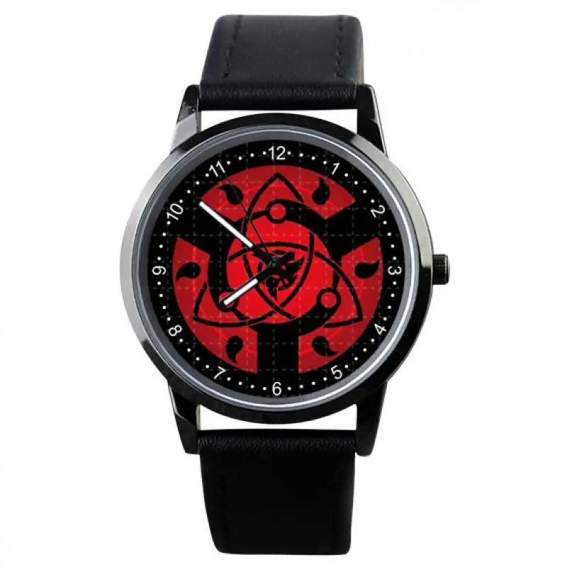 Naruto Watch Men's Electronic Watch Casual Leather Strap Waterproof Watch Animation Uzumaki Naruto Sharingan Holiday Gift Watch