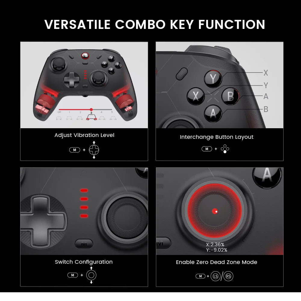 GameSir Cyclone 2 Wireless Controller for Nintendo Switch 2 / iPhone / Android, Bluetooth Gamepad with Hall Effect Joystick