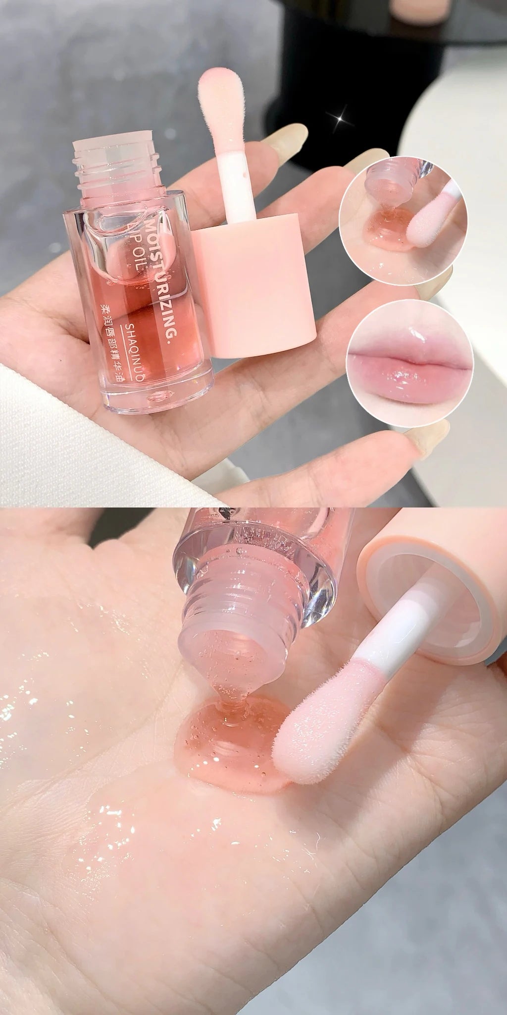 Water Light Lip Gloss Moisturizer Transparent Jelly Mirror Fruit Crystal Lip Oil Clear Hydrating Plumping Korean Lip Care Makeup