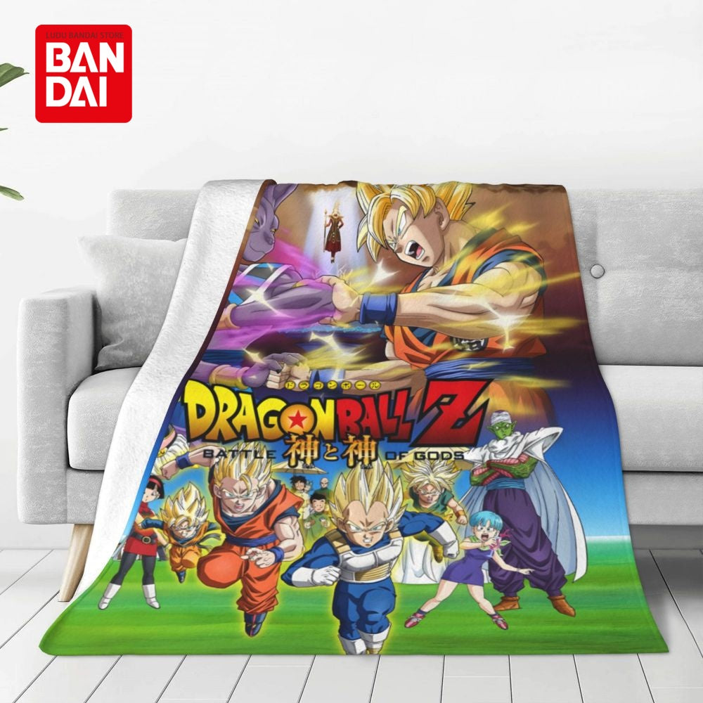 Bandai Japan Anime Dragonball Z Goku Throw Blankets on Bed Sofa Air Condition Sleeping Cover Bedding Throws Bedsheet For Kids