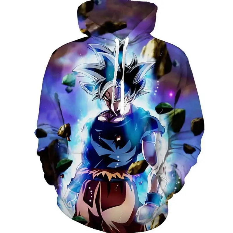 2024 3D New Anime Dragon Ball Printed Sweater Series Pullover Generation Tide Brand Hoodie Gift Pink Goku