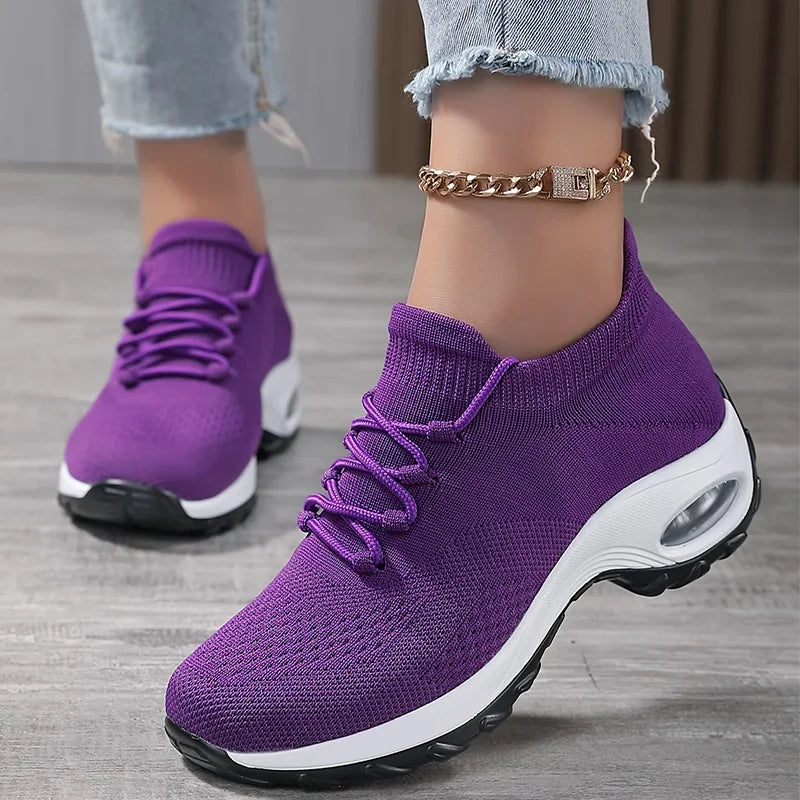 Black anime and more summer women's sneakers with air cushion design, perfect for sports and casual wear.