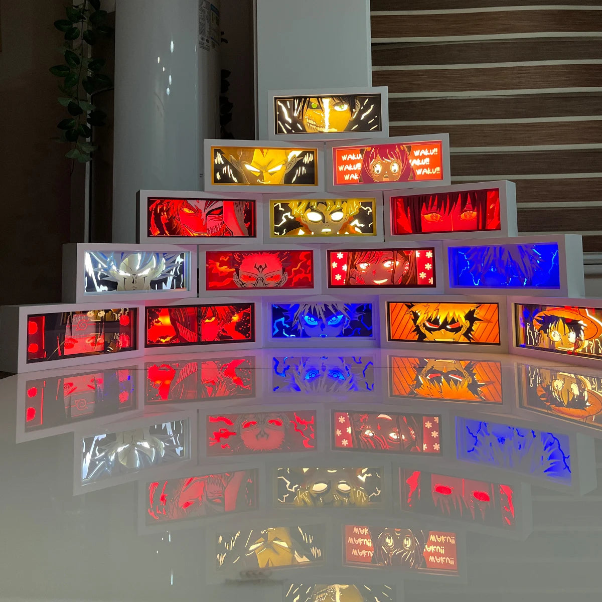 Anime Series Color Paper-Cut Light Remote Control Color Atmosphere Party Decoration Night Light