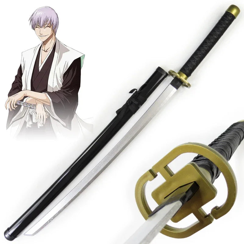 104cm Bleach Katana Sword Bamboo Blade Anime Bleach Byakuya Cosplay Prop Real Size Japanese Samurai Sword Ninja Katana Kid Toy