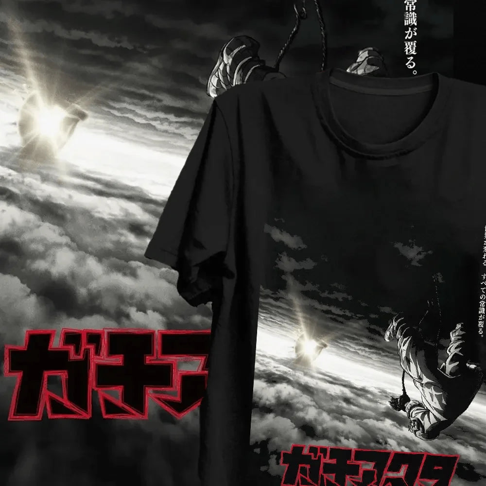 Hot Anime Gachiakuta Loose Oversized T-shirt Y2k Graphic Print T-Shirt Anime Unisex Clothing Casual Heavy Cotton Harajuku Tee
