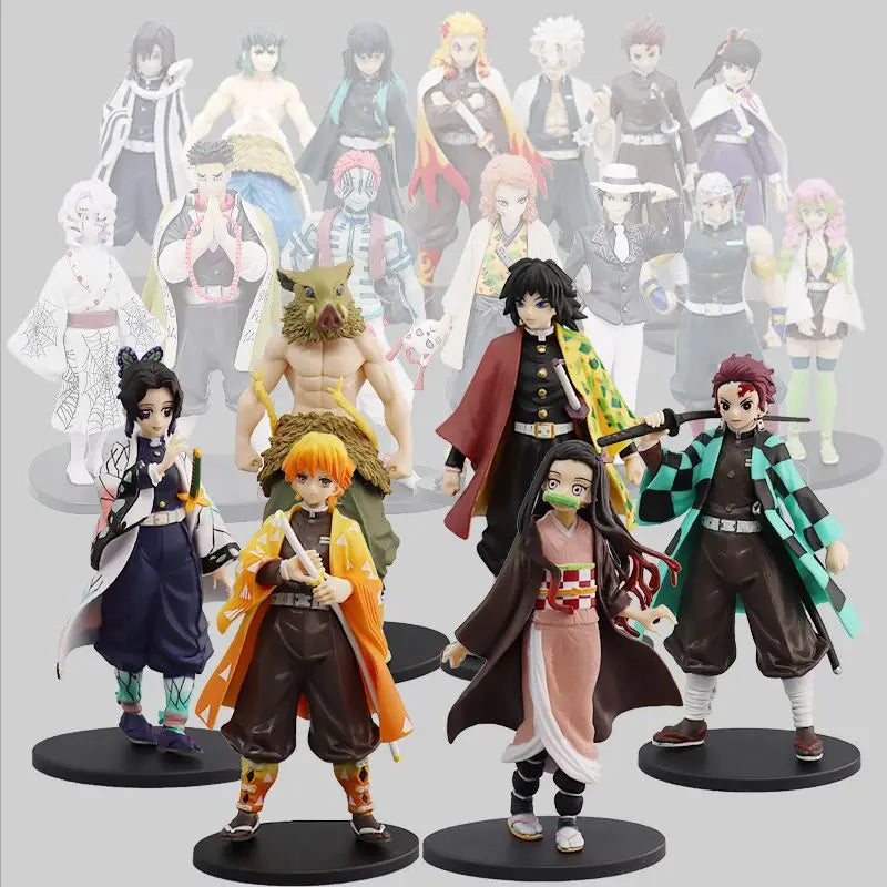Demon Slayer doll Kamado Tanjirou Nezuko Action Figures Model Toys Zenitsu Figurine Inosuke Kimetsu No Yaiba Figura kids gift