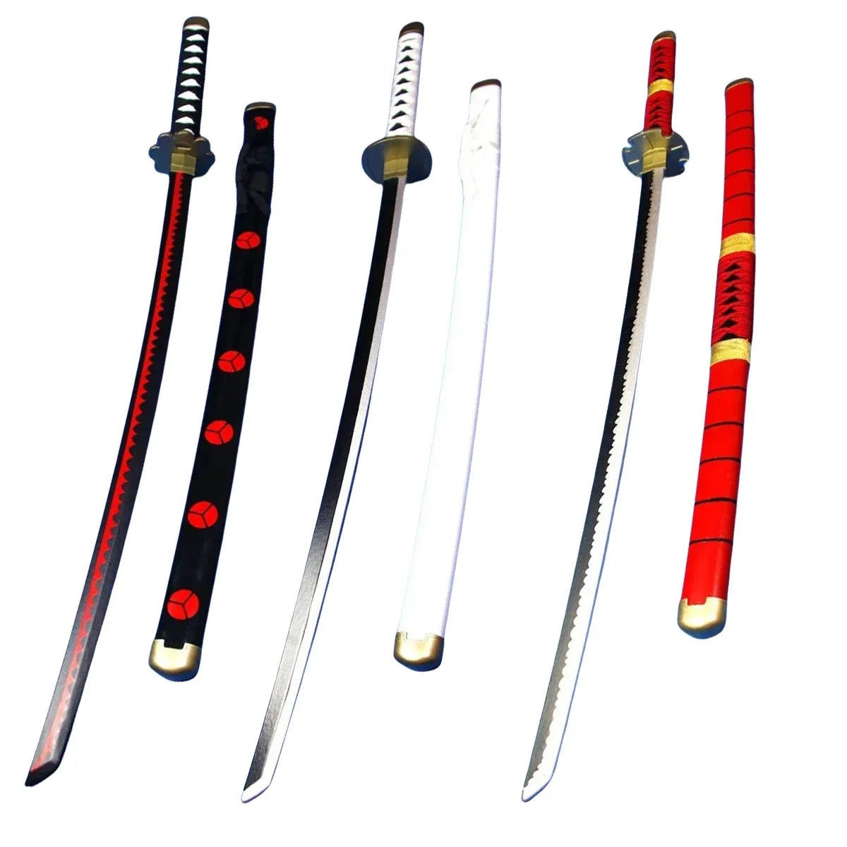 104cm Zoro Katana Sandai Kitetsu Sword Blade Anime Cosplay Prop Ninja Knife Real Full Size Japanese Katana Samurai Sabre Kid Toy