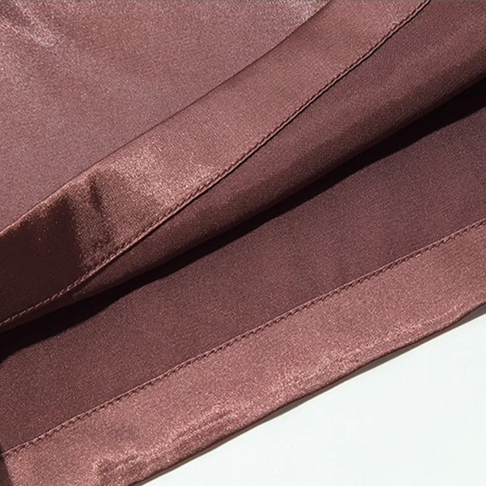 Fashion Men's Satin Boxer Briefs Beach Shorts Sleep Bottom Pajamas Underwear Nightwear Man Loose Home Shorts