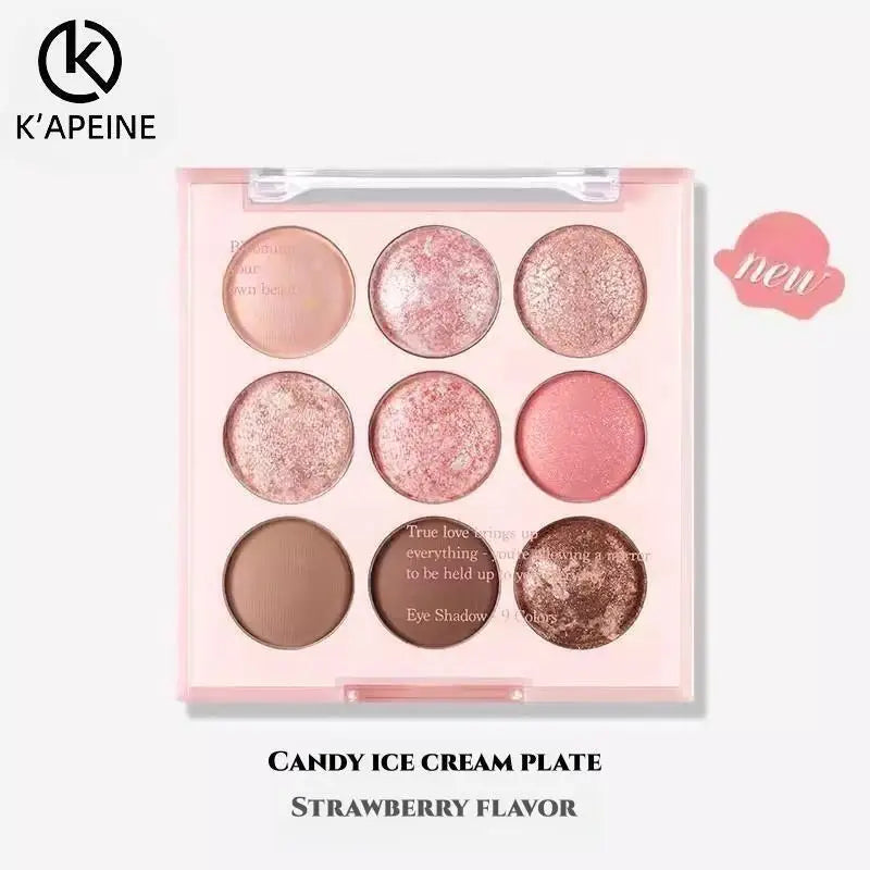 9 Colors Glitter Snowflake Eyeshadow Palette Dream Girl Pearly Eye Shadow Matte Matte Highlights Cool Tone Charming Eyes Makeup