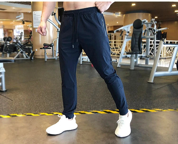 Running Sports Pants Casual Super Elastic Breathable Sweat-absorbing Quick-drying Ice Tow Pants Loose Straight Training Fitness