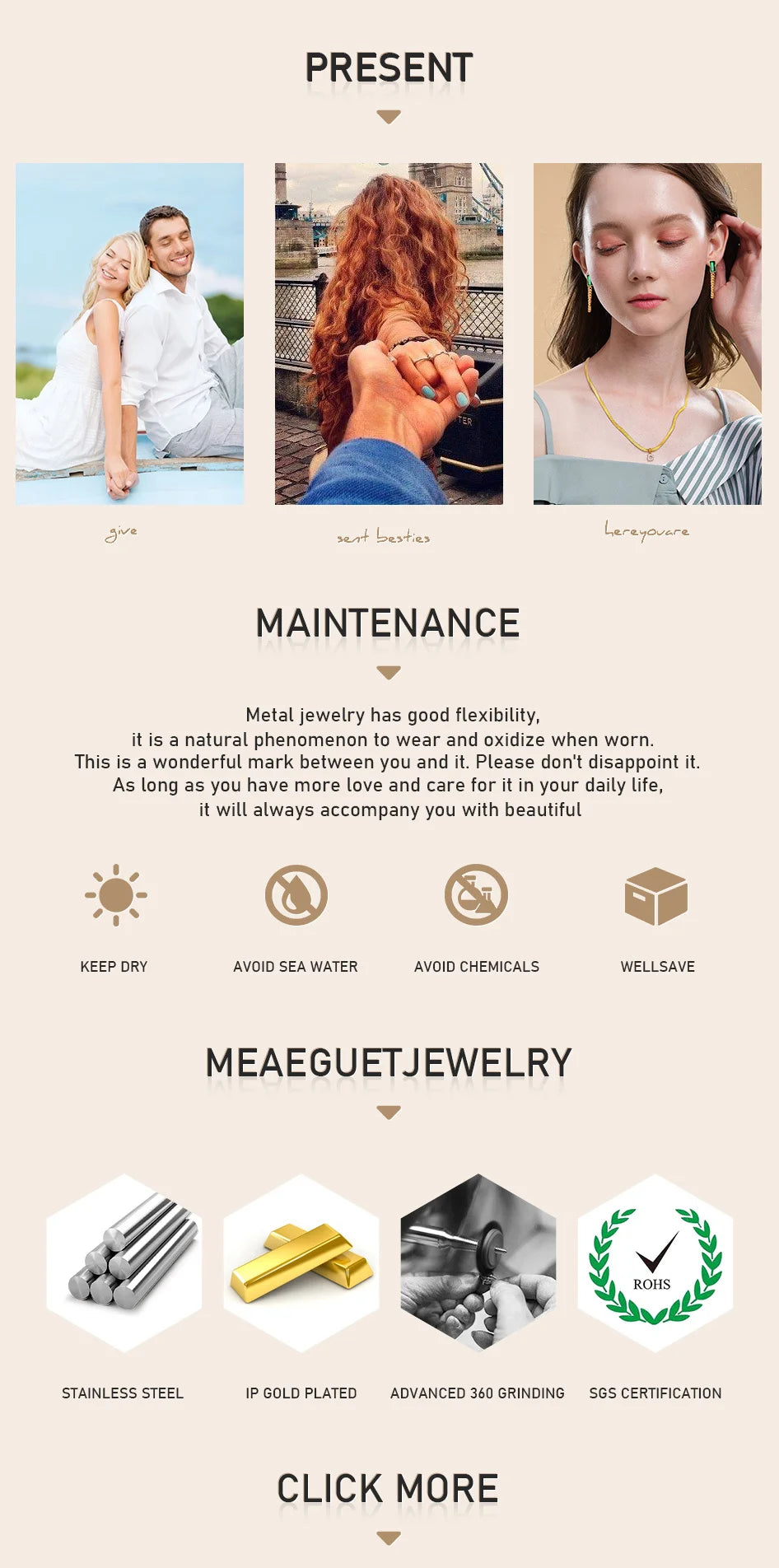 Thin Link Women Bracelet, Stainless Steel 18K Gold Plated Wrist Chain Waterproof Resistant Jewelry