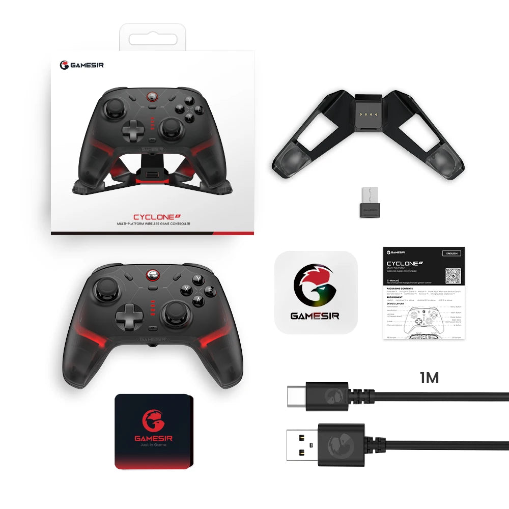 GameSir Cyclone 2 Wireless Controller for Nintendo Switch 2 / iPhone / Android, Bluetooth Gamepad with Hall Effect Joystick