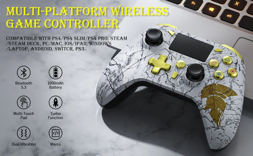 For PS5 Console Wireless Controller Supports BLACK MYTH WUKONG W/ Turbo Dual Vibration Gamepad For Steam/PC Game Remote Control